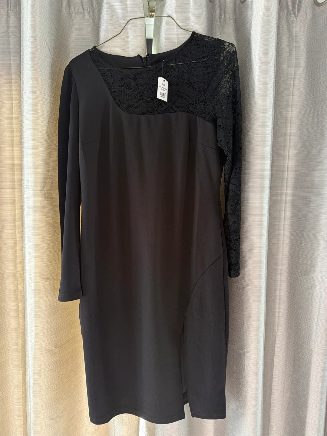 Black Lace Long Sleeve Dress - photo 2