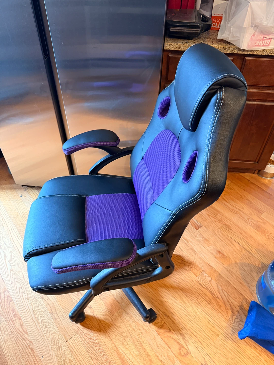 Black and Purple Gaming Chair - photo 4