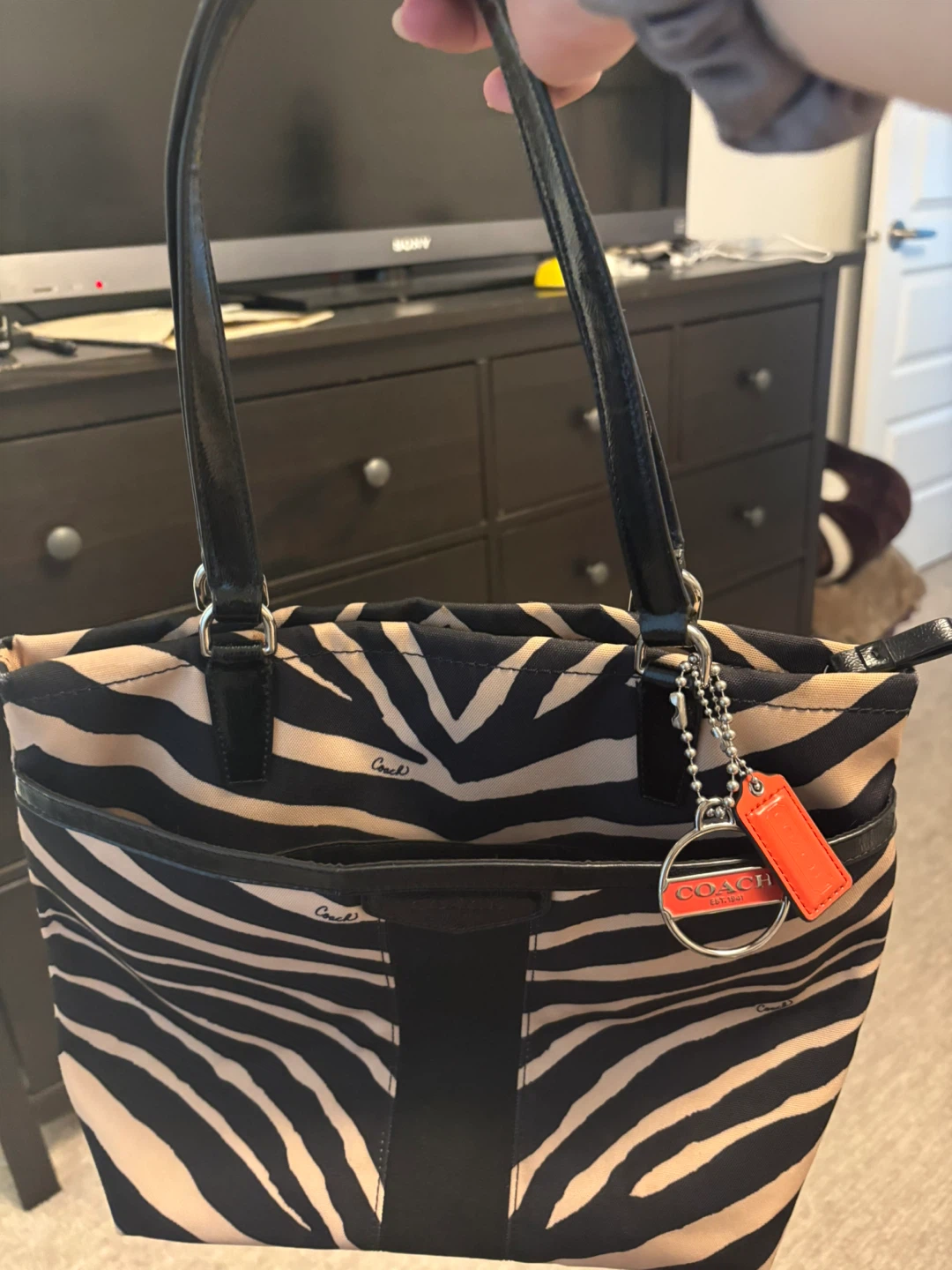Coach Zebra Print Tote Bag - photo 2