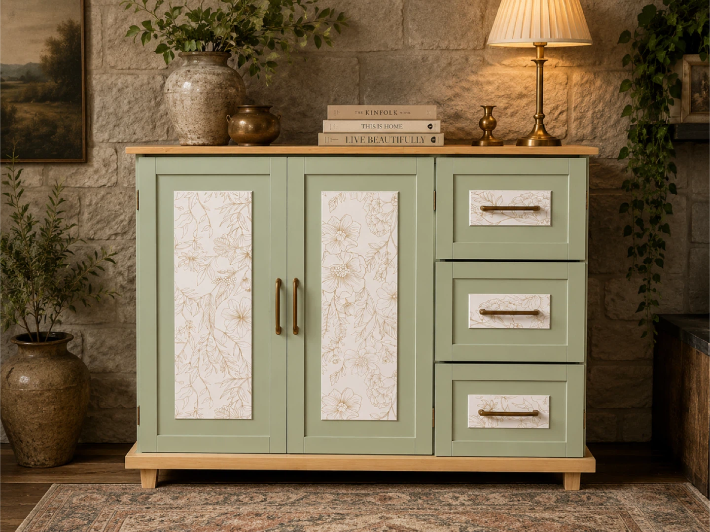 The Sagewood Cabinet by Artera | Expandable Kitchen Island