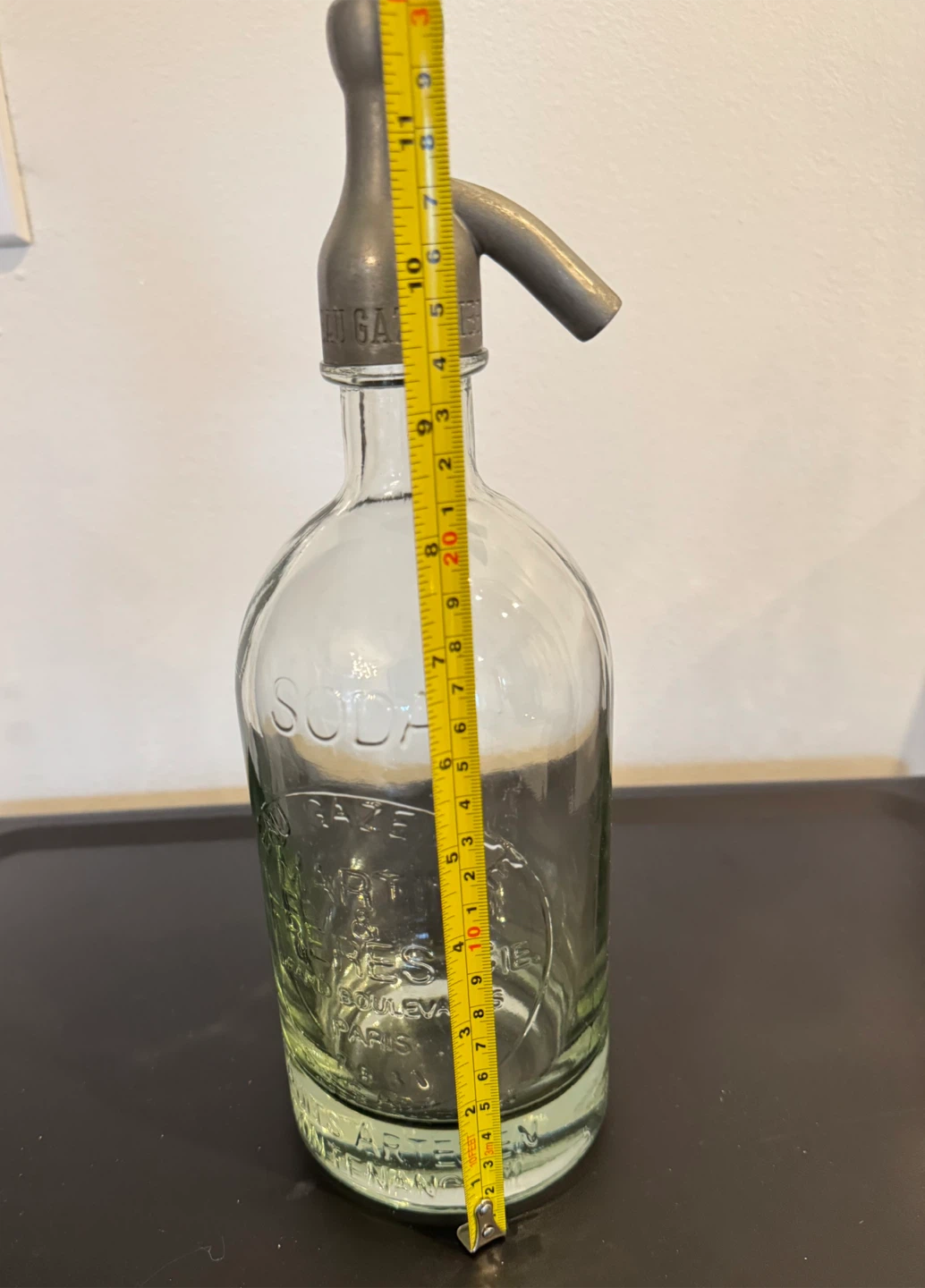 Antique 1931 Martin & Freres Cie Paris 1L Seltzer Bottle - photo 4