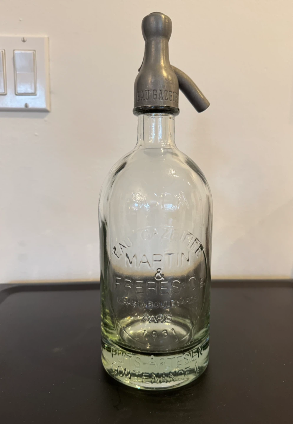 Antique 1931 Martin & Freres Cie Paris 1L Seltzer Bottle