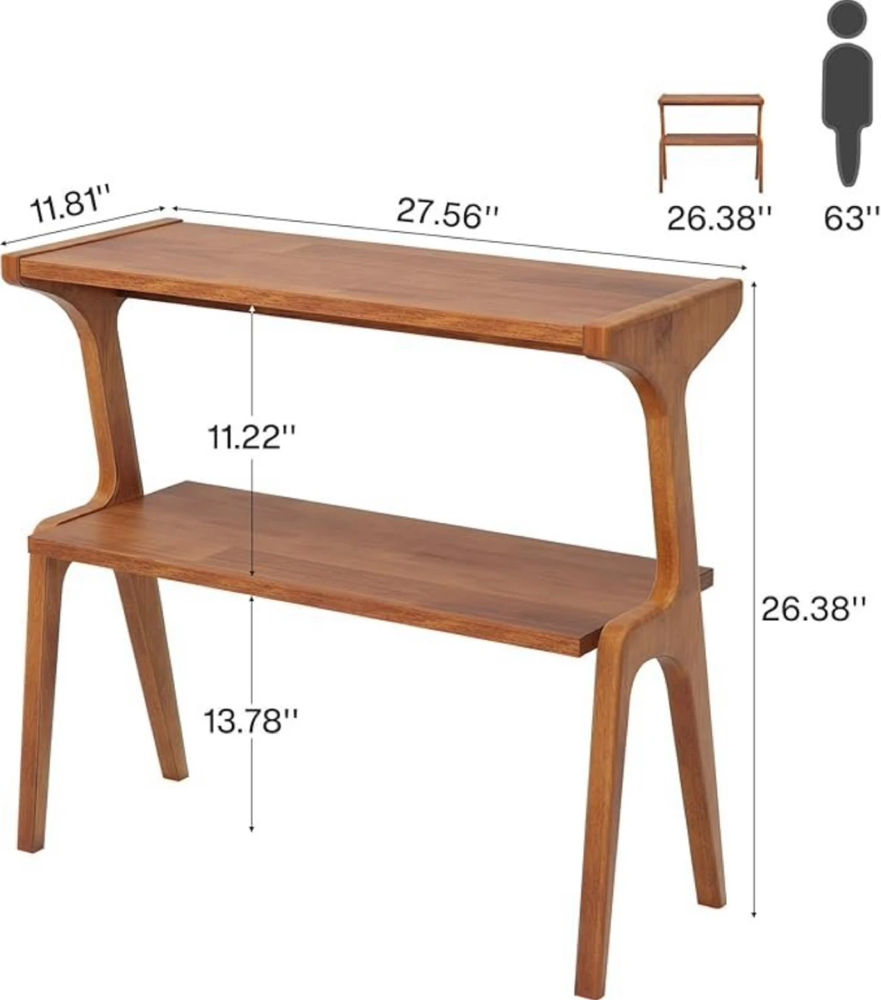 Brand new Tribesigns Solid Rubber Wood Side Table - photo 2