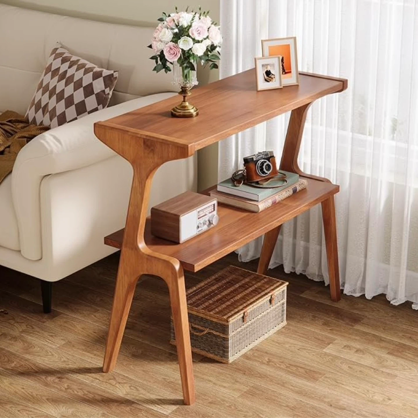 Brand new Tribesigns Solid Rubber Wood Side Table - photo 3