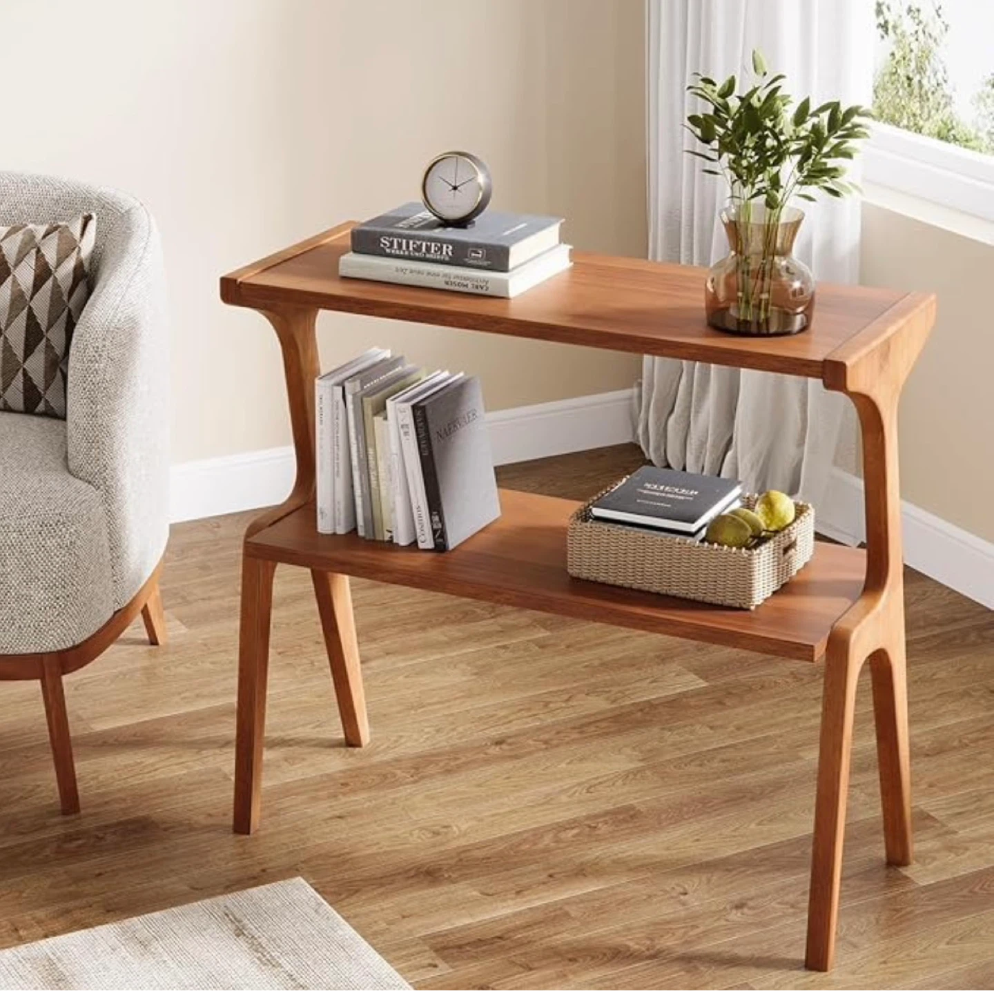 Brand new Tribesigns Solid Rubber Wood Side Table - photo 5