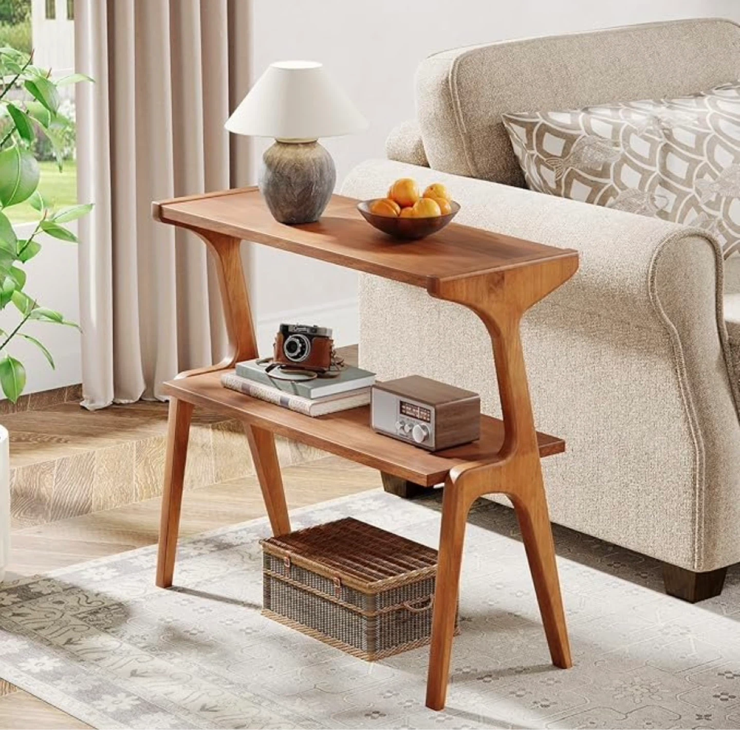 Brand new Tribesigns Solid Rubber Wood Side Table