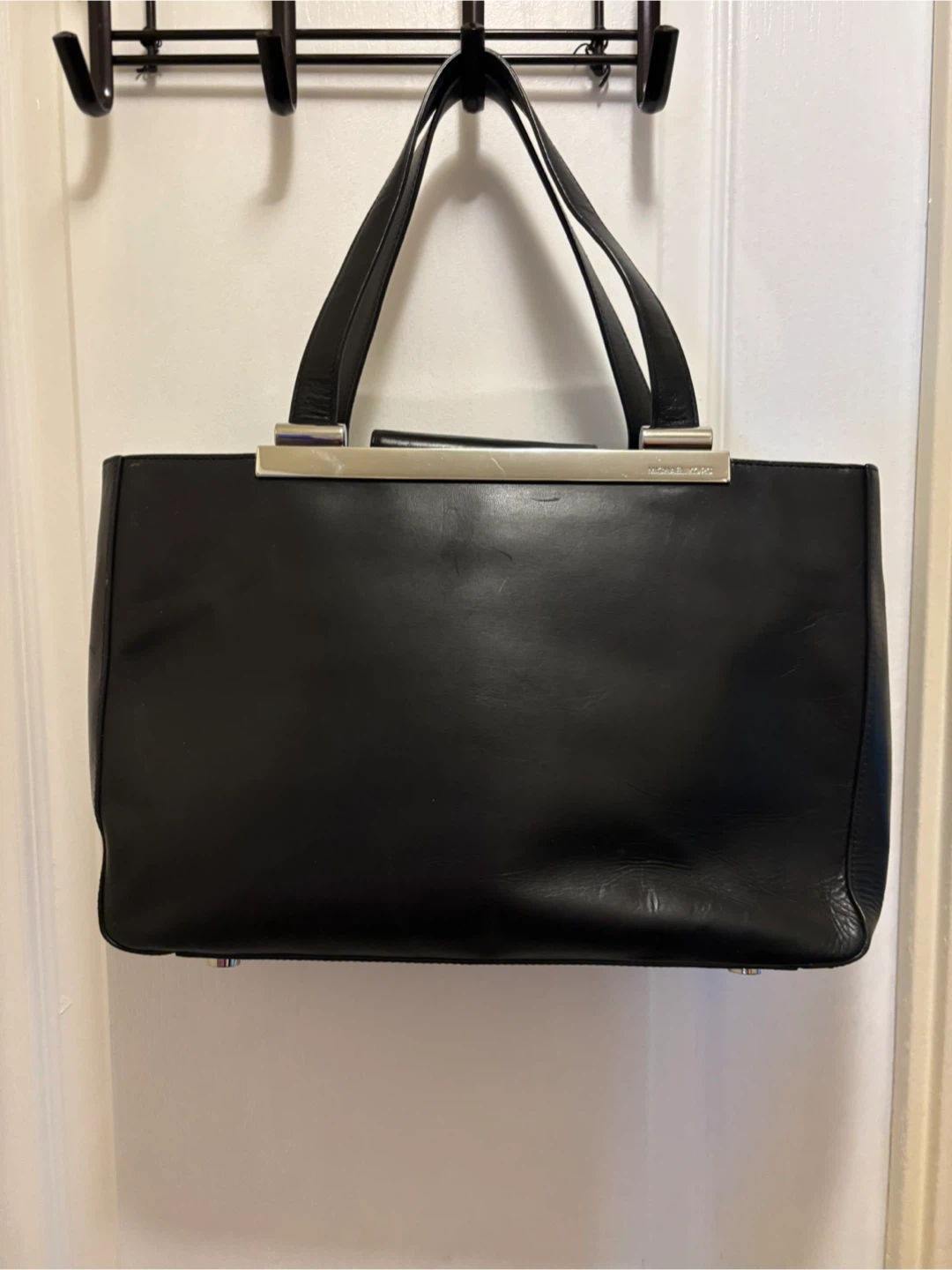 Michael Kors Black Leather Tote Bag
