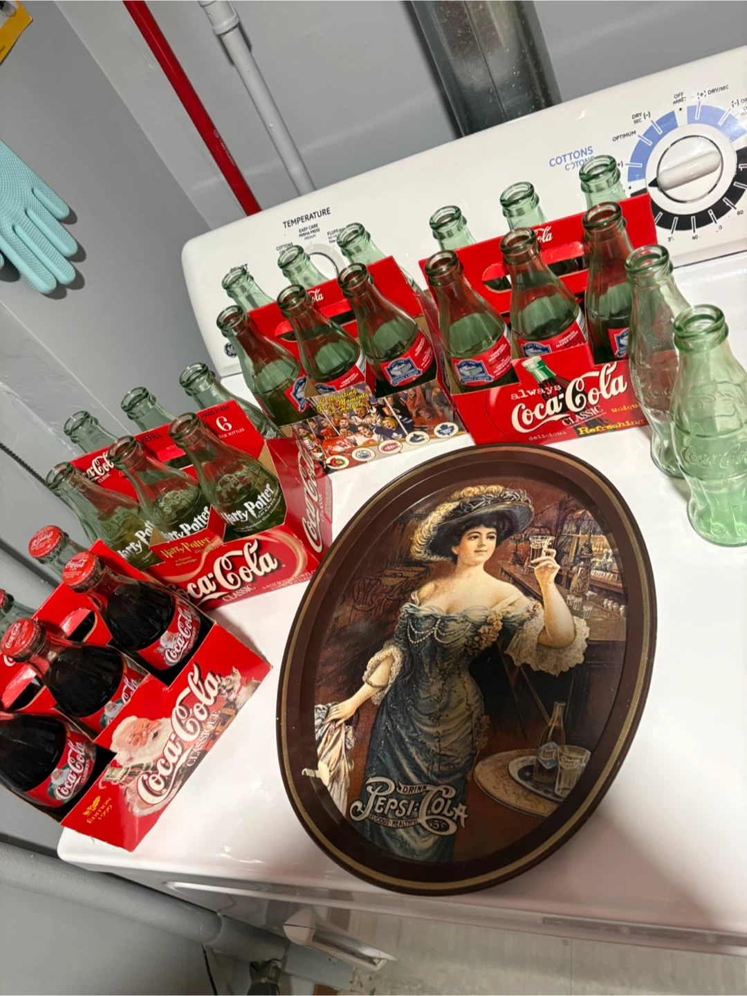 Coca-Cola Classic & Harry Potter Bottles with Pepsi Cola Tray