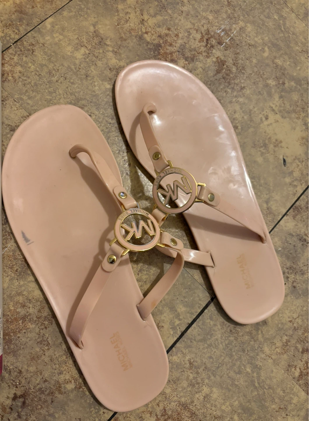 Michael Kors Pink Jelly Thong Sandals