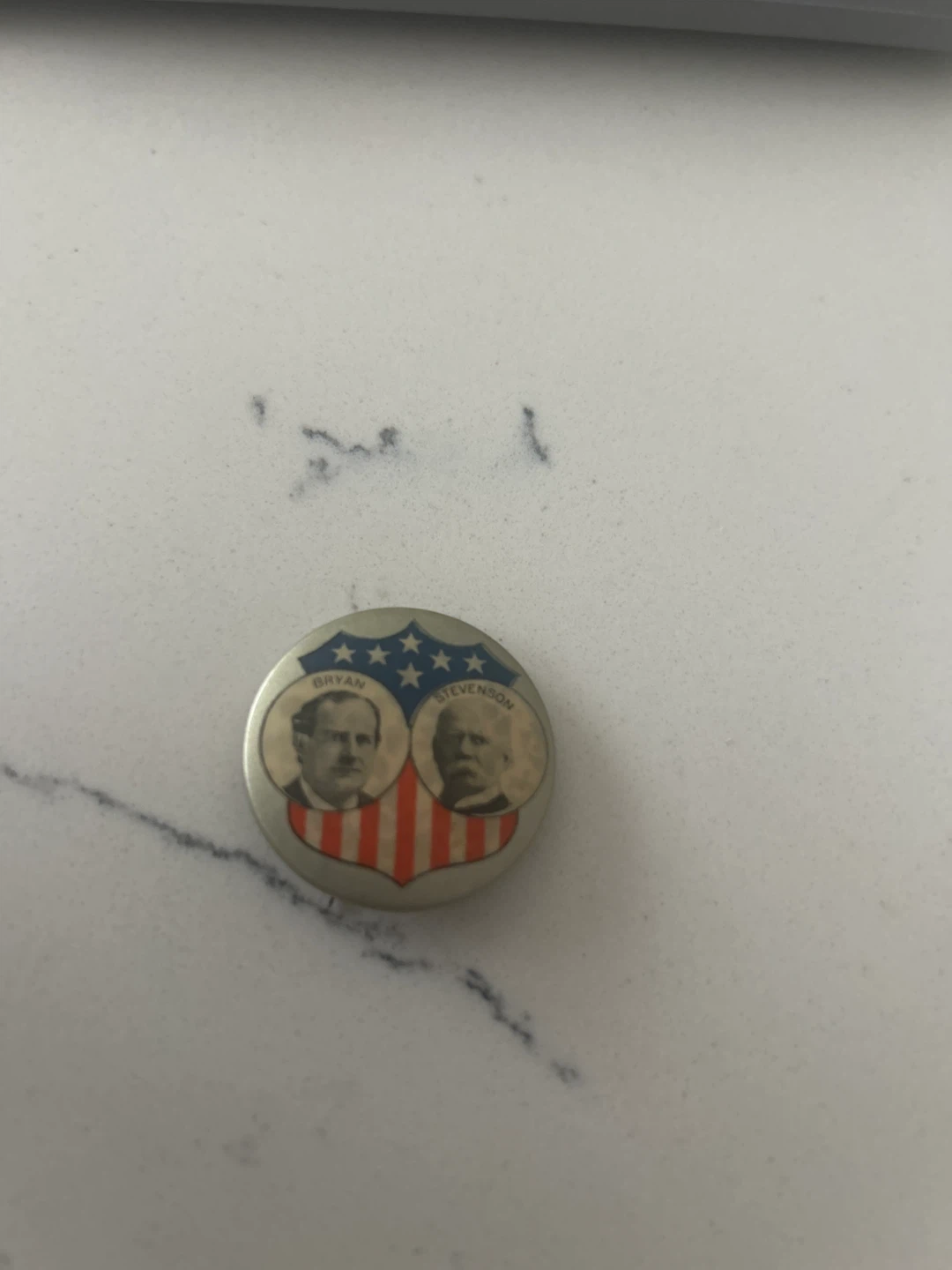 William Jennings Bryan and Stevenson Political Pin