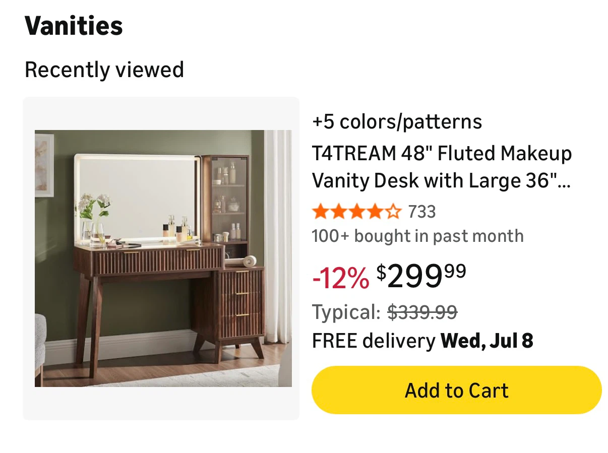 Vanity Desk with built-in shelf - photo 4