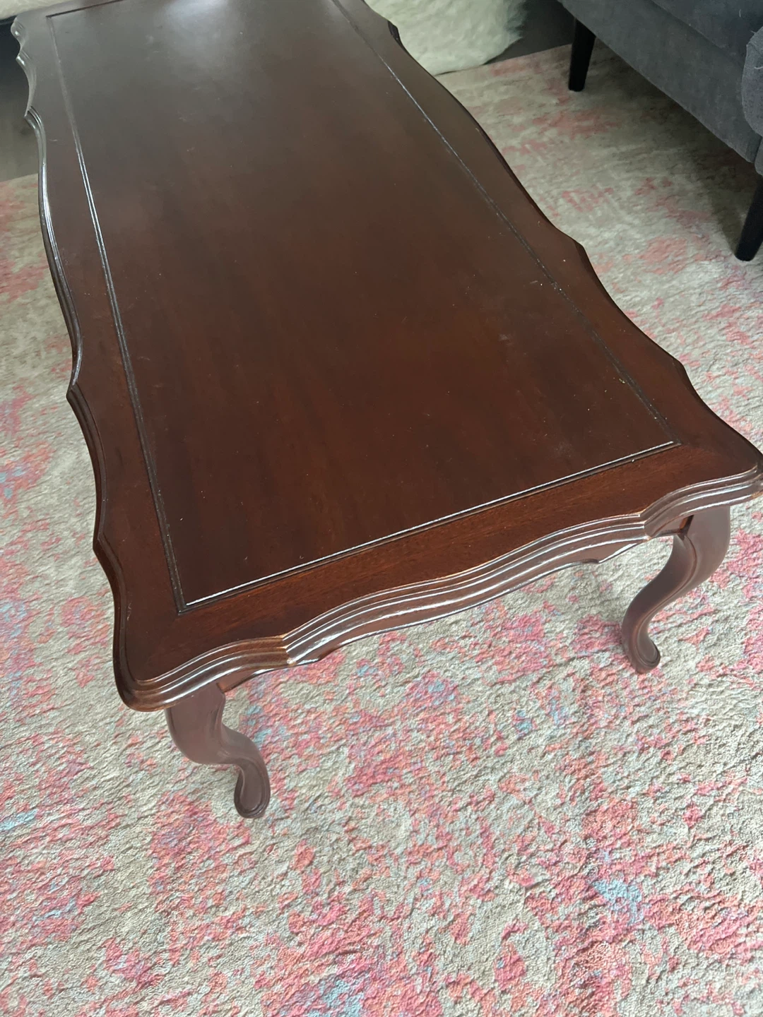 Dark Brown Wooden Coffee Table - photo 2