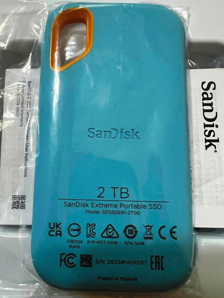 Sandisk Extreme Portable SSD-2Tb/1050mb/s (LNIB) - photo 3