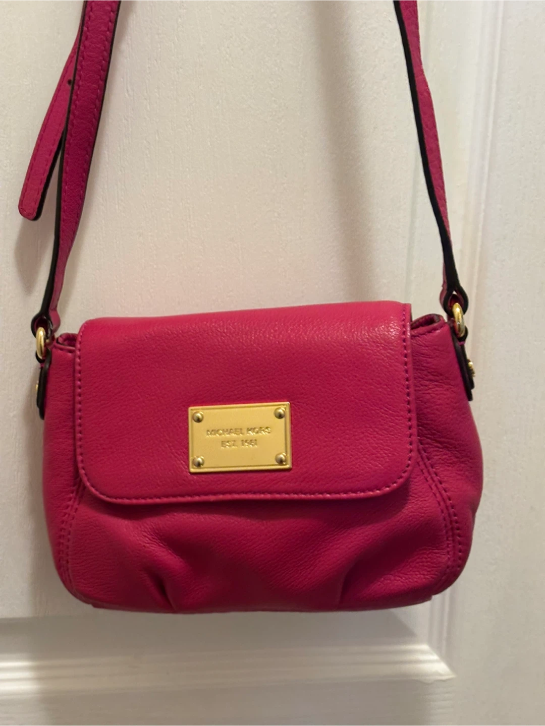 Michael Kors Pink Leather Crossbody Bag