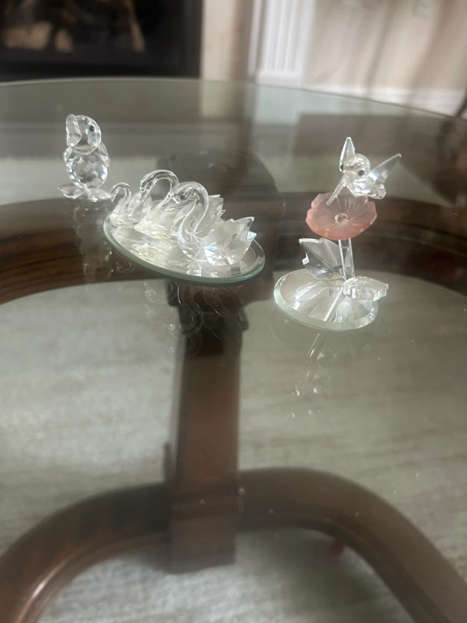 Swarovski Crystal Swans, a duck and Hummingbird Figurines - photo 2