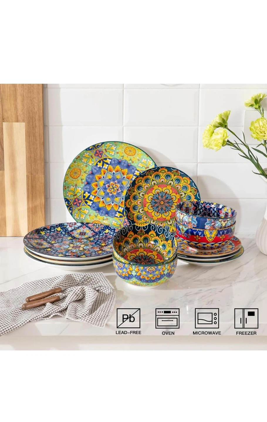 Sweejar Ceramic Dinnerware Set – 12 Pieces (Brand New/Sealed) - photo 2
