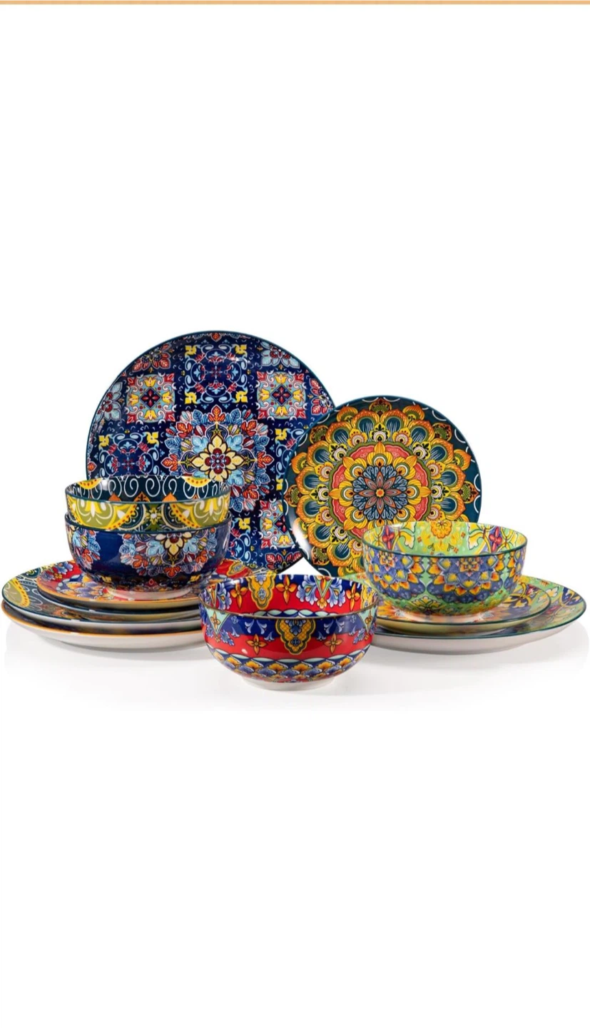 Sweejar Ceramic Dinnerware Set – 12 Pieces (Brand New/Sealed) - photo 4