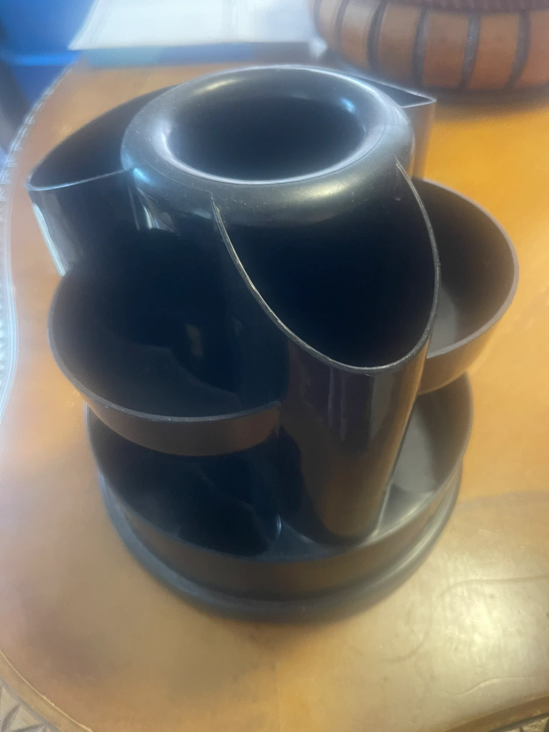 Black Rotating Desk Organizer - photo 2