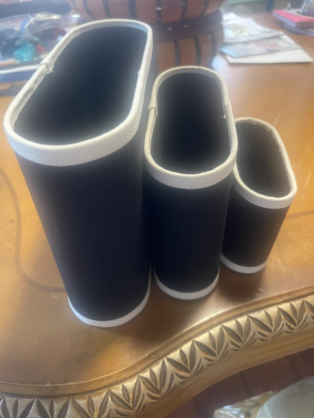 Set of 3 AVON Black Storage Bins - photo 4