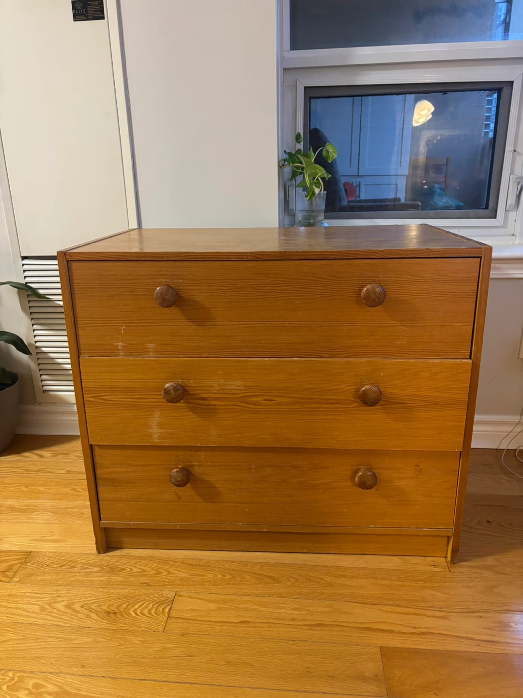 Wooden 3-Drawer Dresser