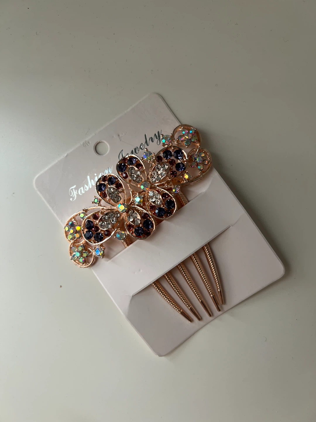 [NEW] Rose Gold Butterfly Hair Comb