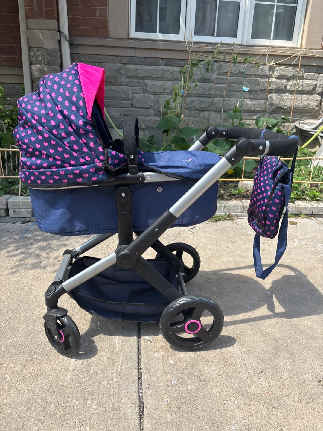 Doll Stroller with Unicorn Design
