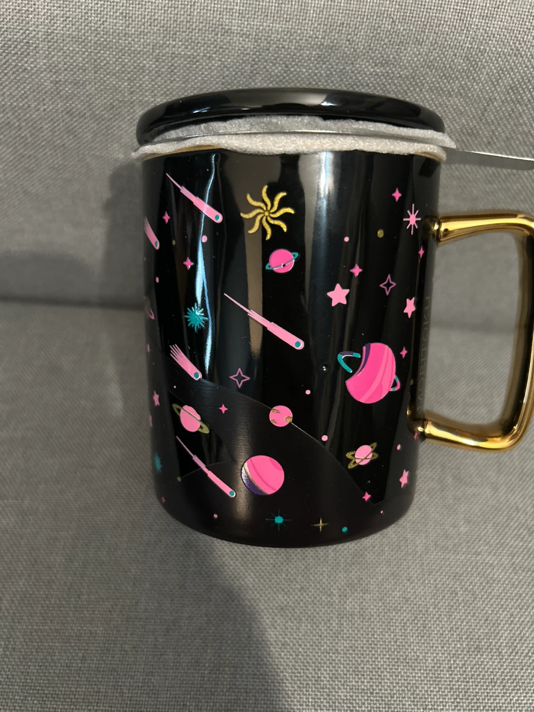 Moritoku Ceramic Mug with Infuser and Lid