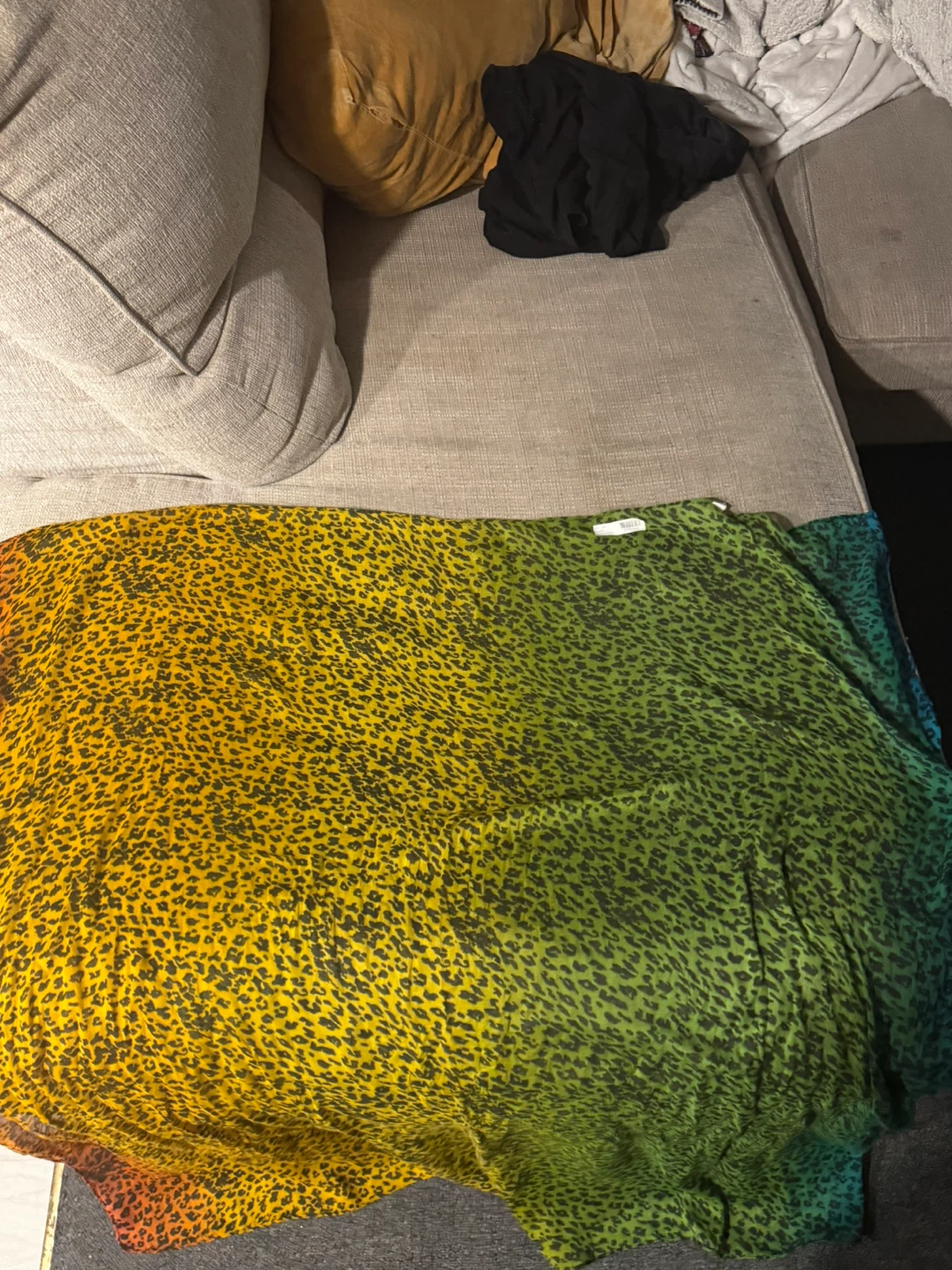 Colorful Leopard Print Scarf