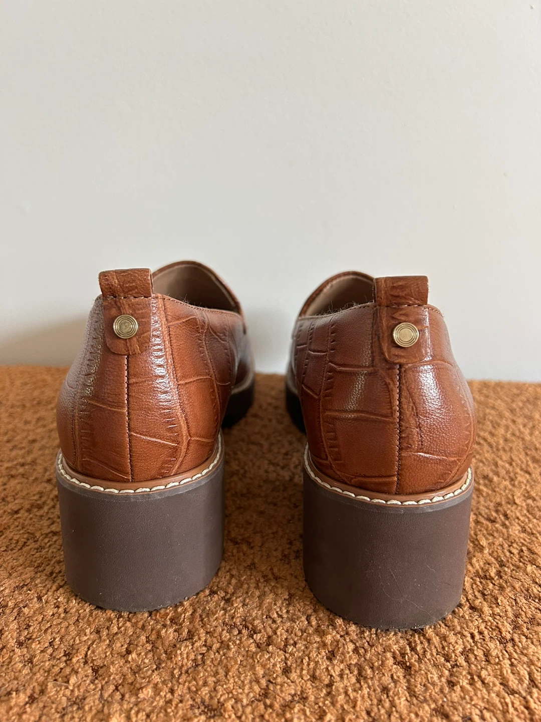 Naturalizer Brown Croc Embossed Loafers - photo 3