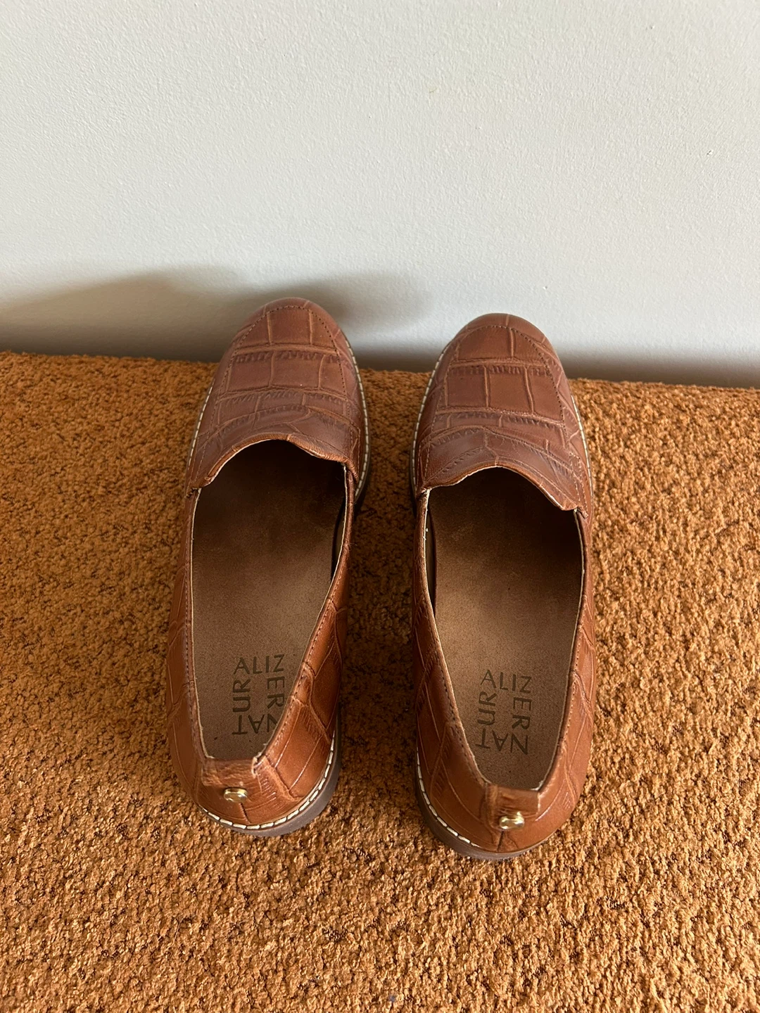 Naturalizer Brown Croc Embossed Loafers - photo 4