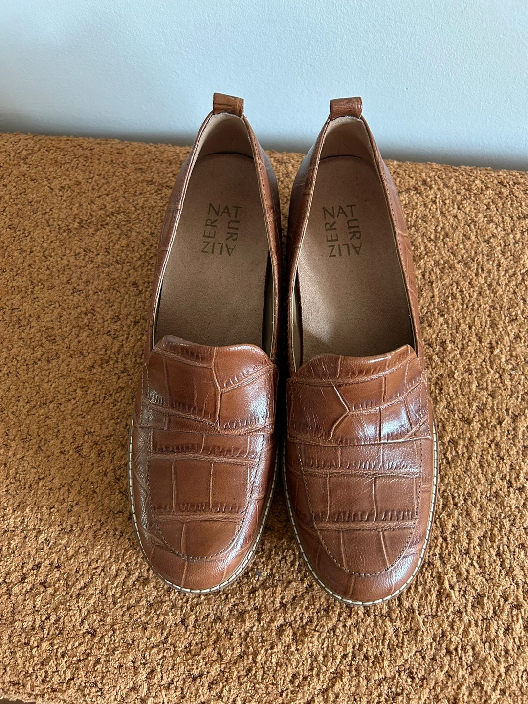 Naturalizer Brown Croc Embossed Loafers - photo 5
