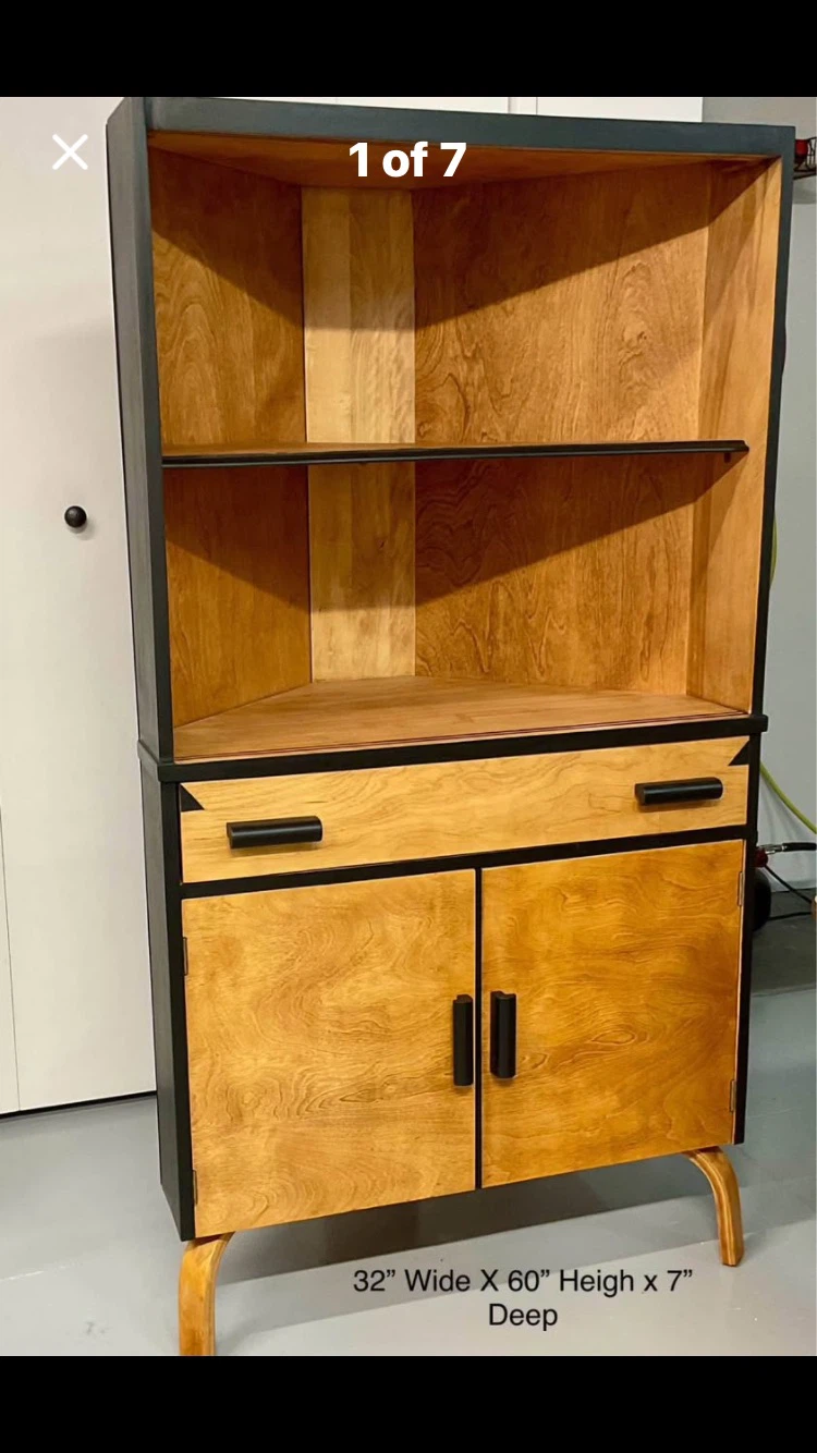 Corner Cabinet with Drawer and Doors