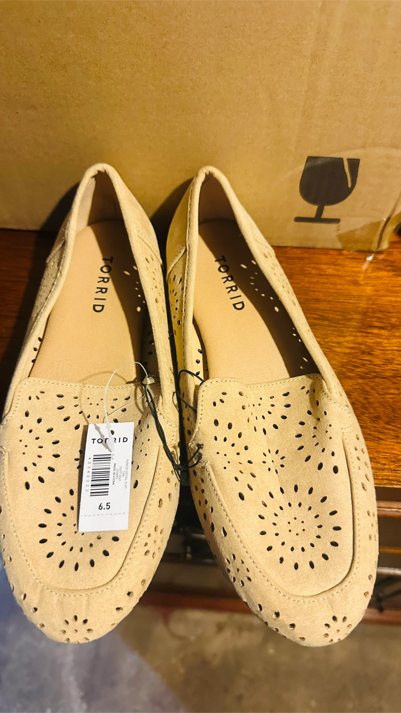 Torrid Tan Perfed Detail Flat Shoes