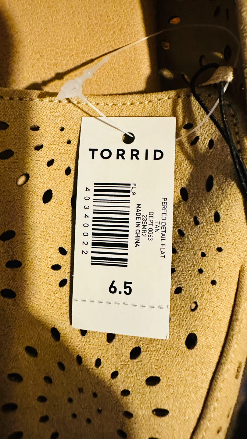 Torrid Tan Perfed Detail Flat Shoes - photo 2