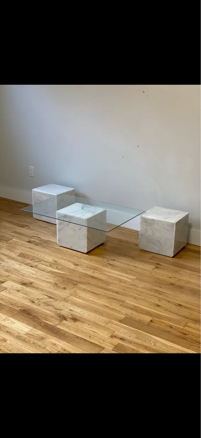 Marble Cube Side Table - photo 2