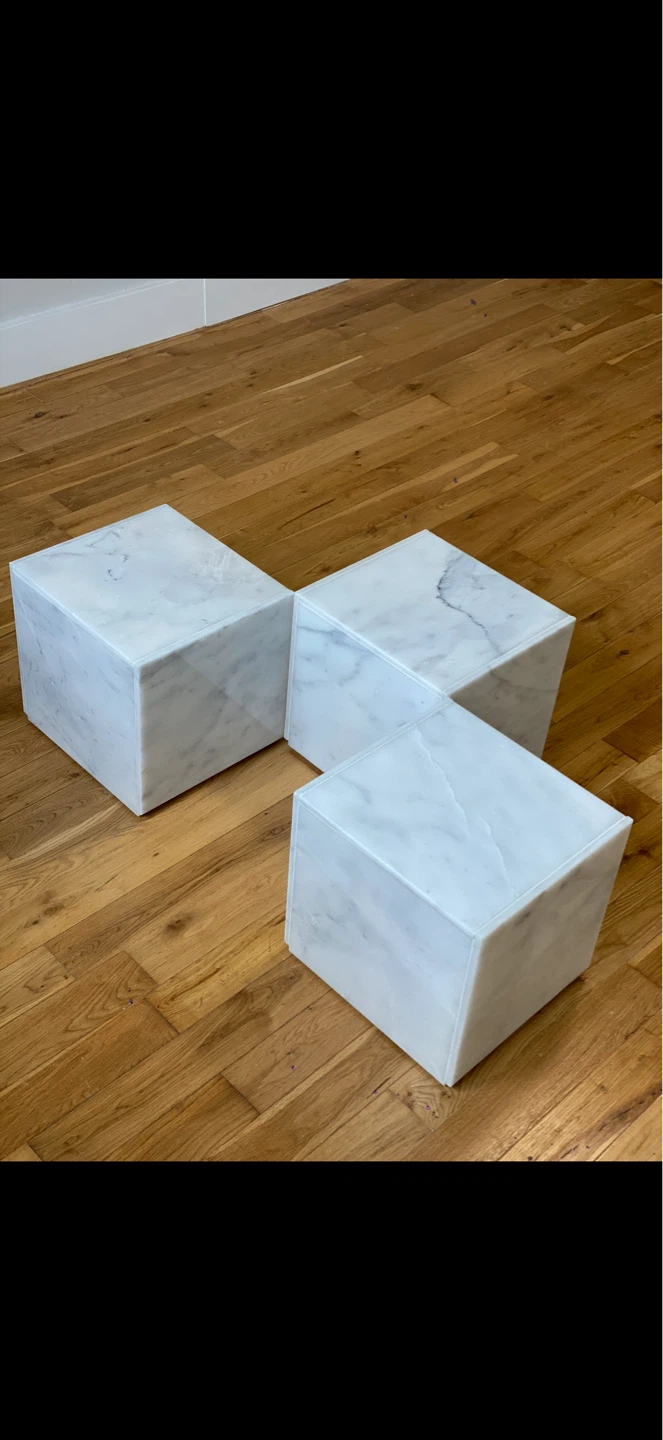 Marble Cube Side Table - photo 3