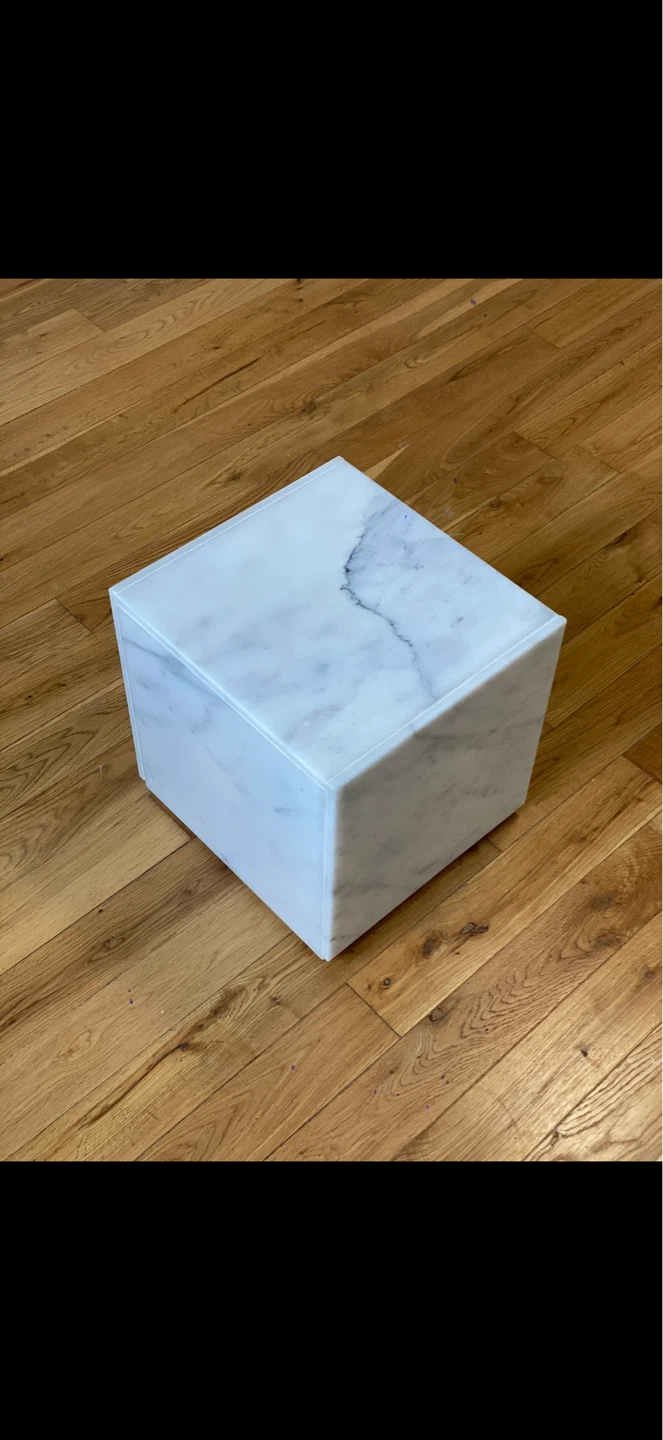 Marble Cube Side Table