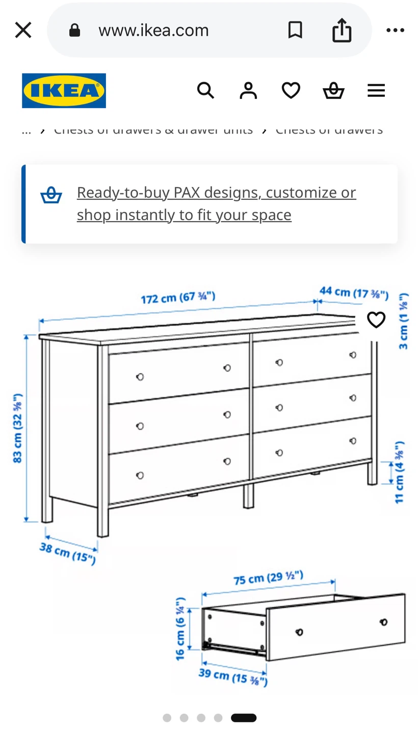 Ikea KOPPANG 6 drawer dresser - photo 4