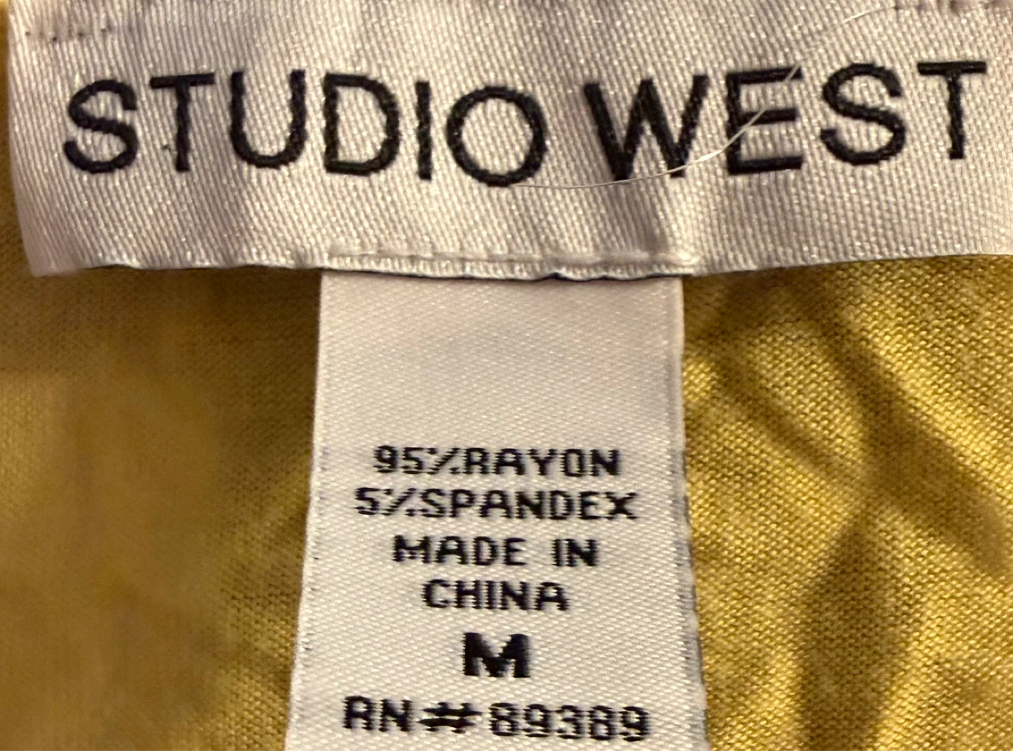Studio West Yellow Crochet Lace Tank Top - Size M - photo 2