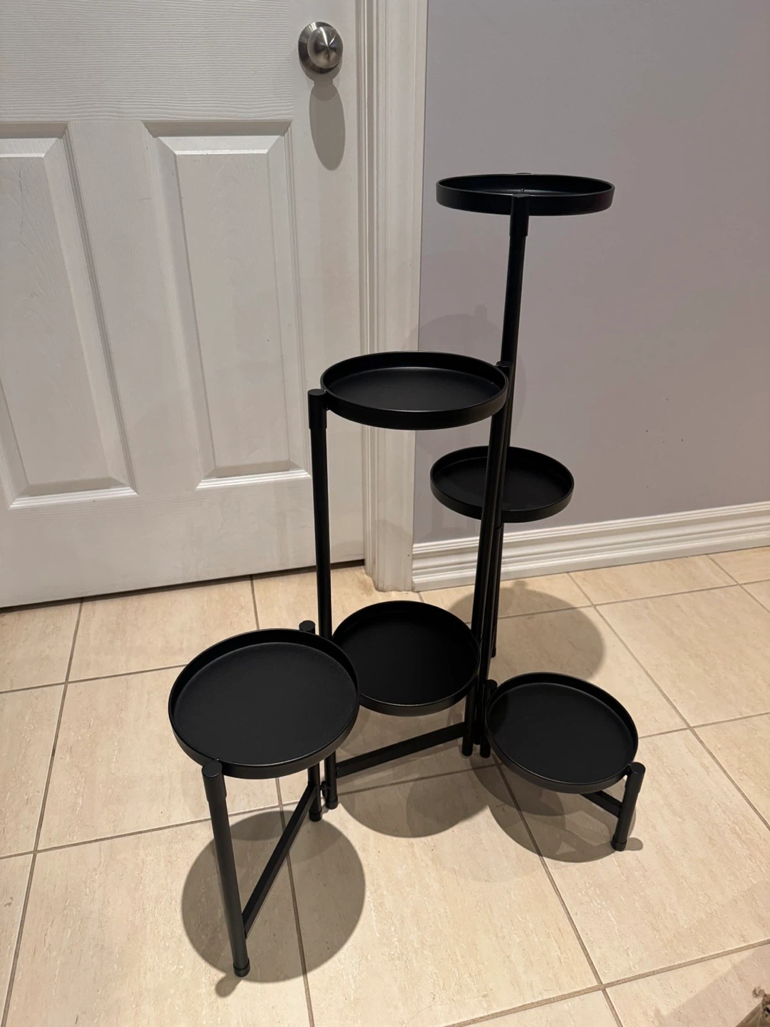 Black Metal Tiered Plant Stand - photo 3