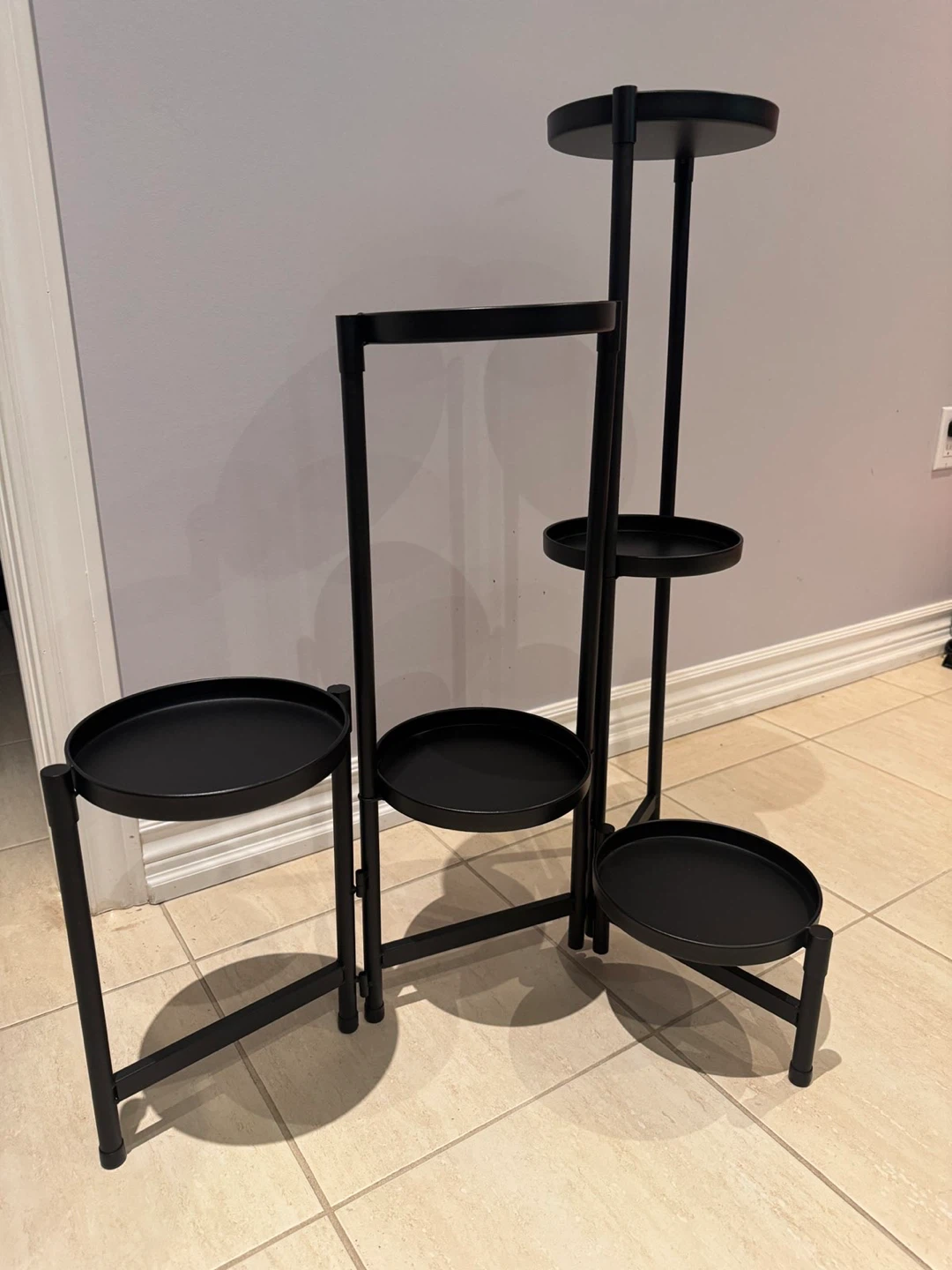 Black Metal Tiered Plant Stand - photo 4