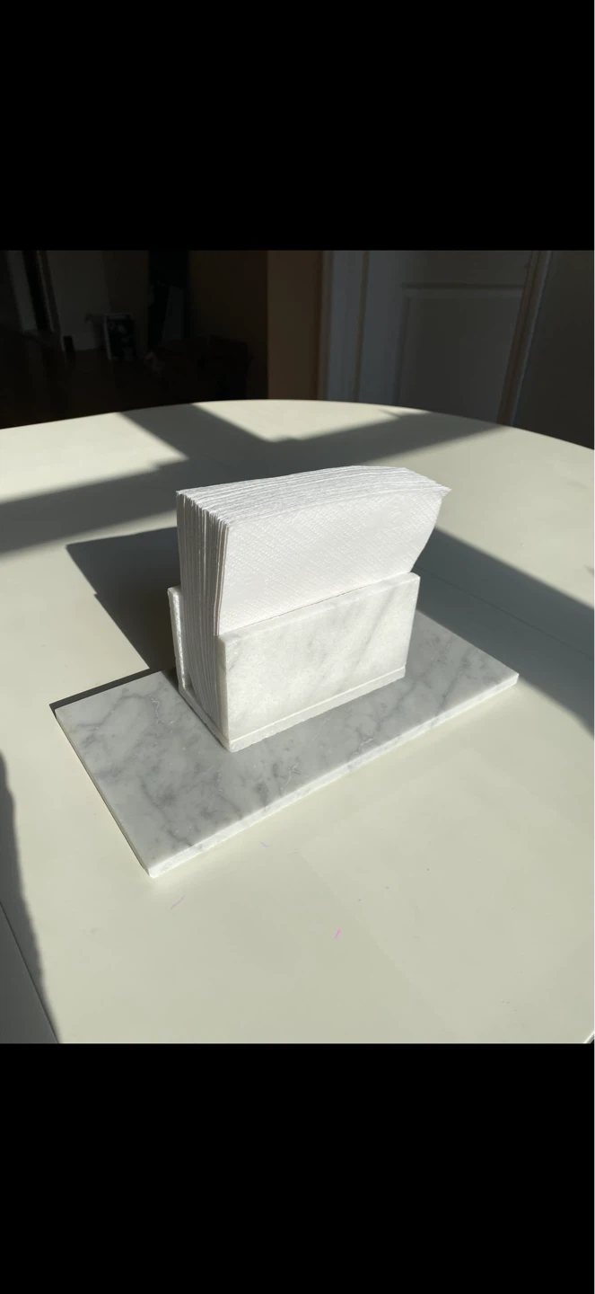 Marble Napkin Holder with Tray - photo 2