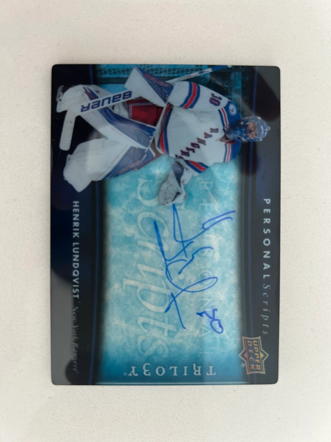 Upper Deck Henrik Lundqvist 2017-18 Trilogy Hockey Card