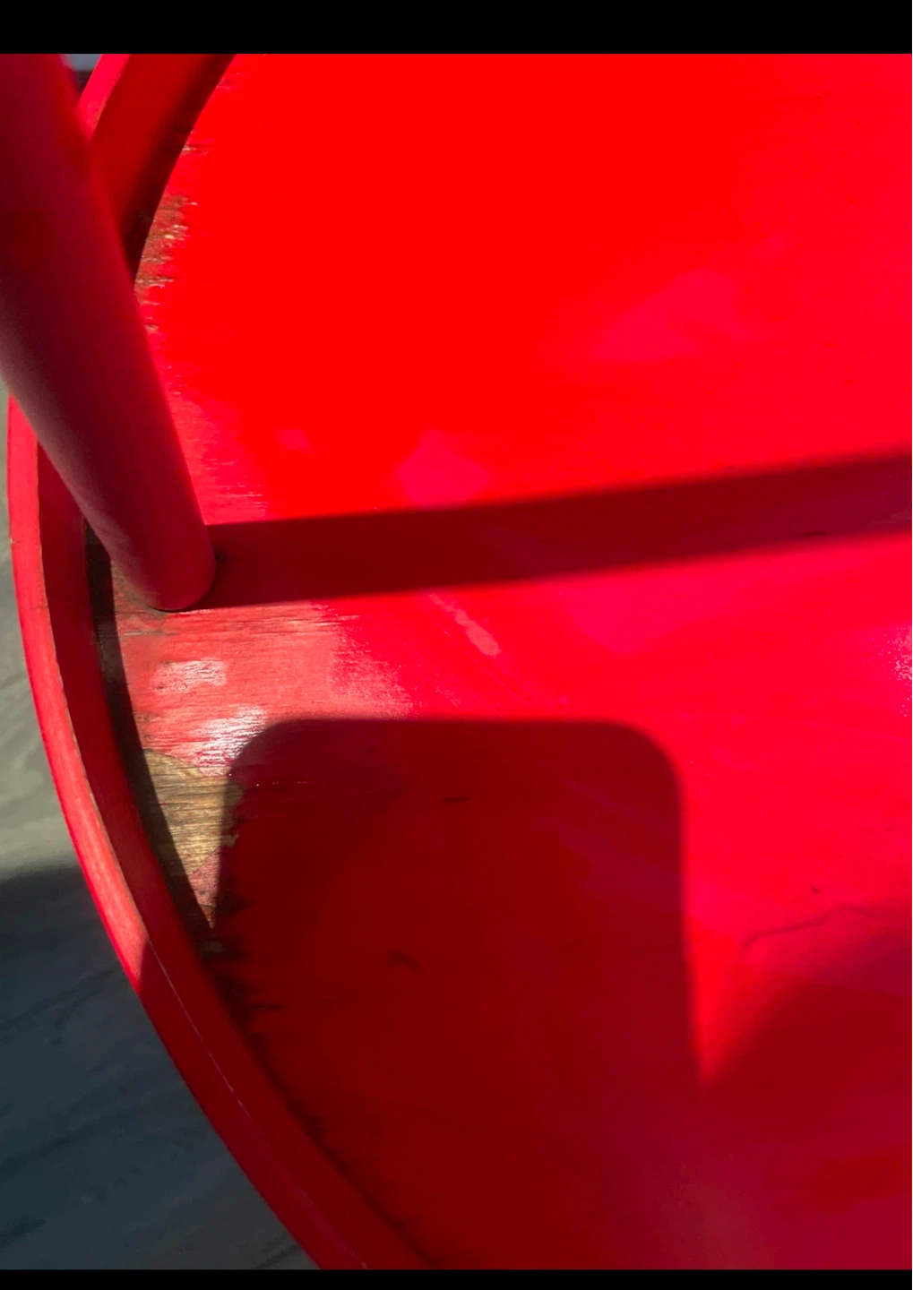 Red IKEA Burvik Side Table - photo 3