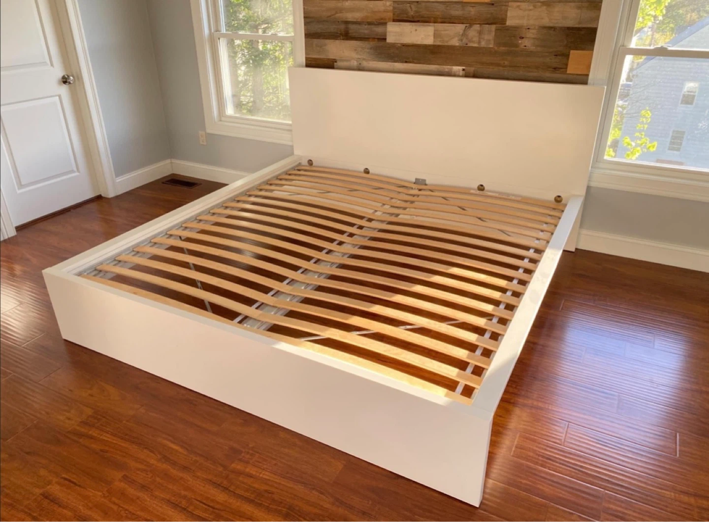 IKEA King bed frame in white - photo 3