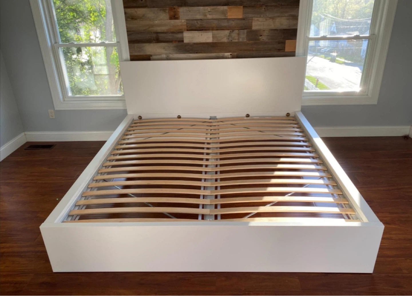 IKEA King bed frame in white - photo 2