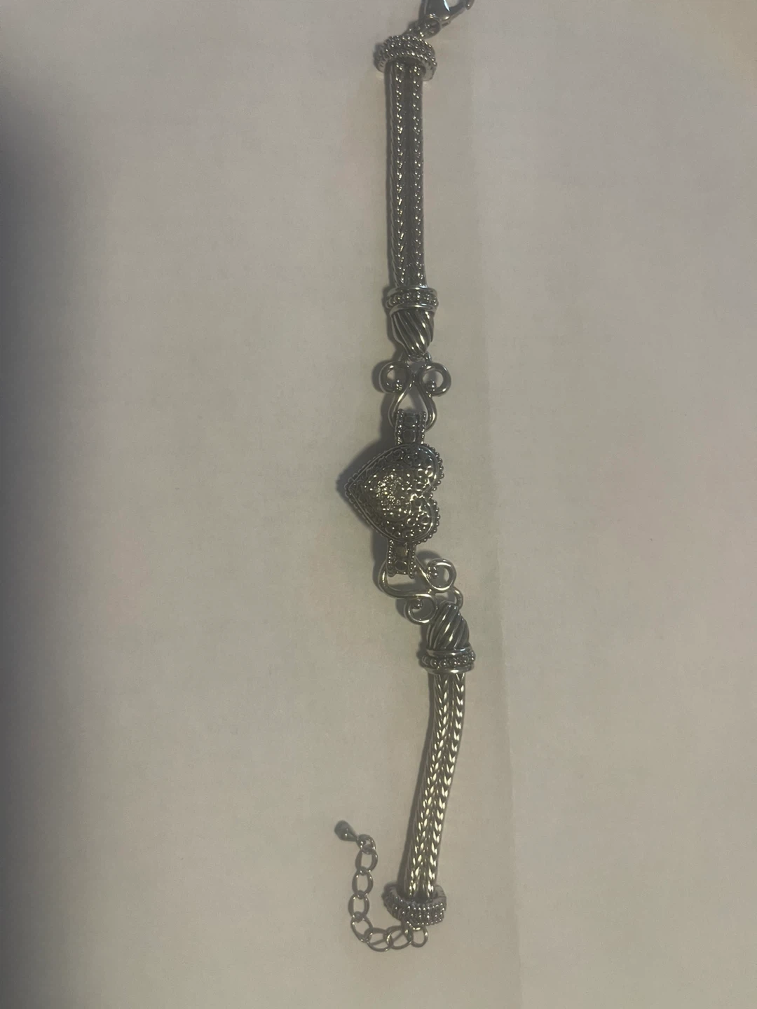 Silver-tone Heart Bracelet