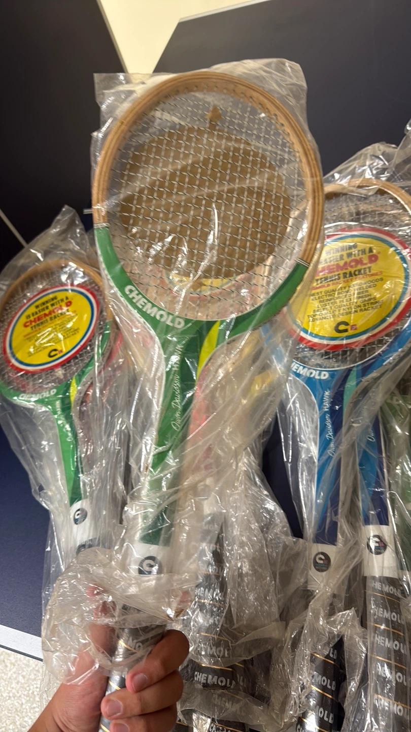 Chemold Tennis Racket Set - Vintage Wood Frame - photo 3