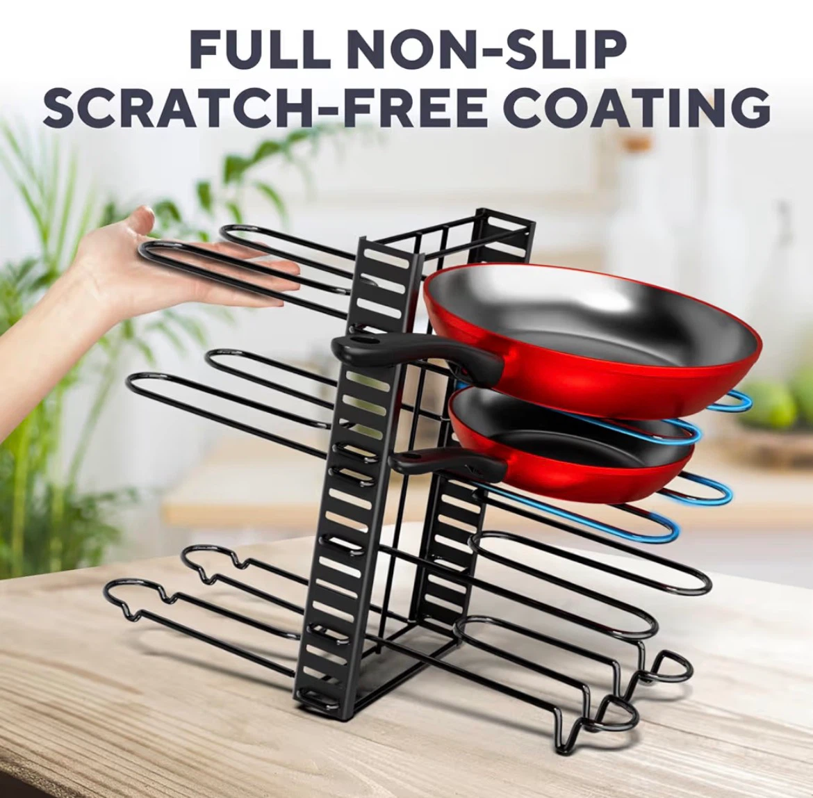 New 8-Tier Adjustable Pot and Pan Organizer Rack - photo 5