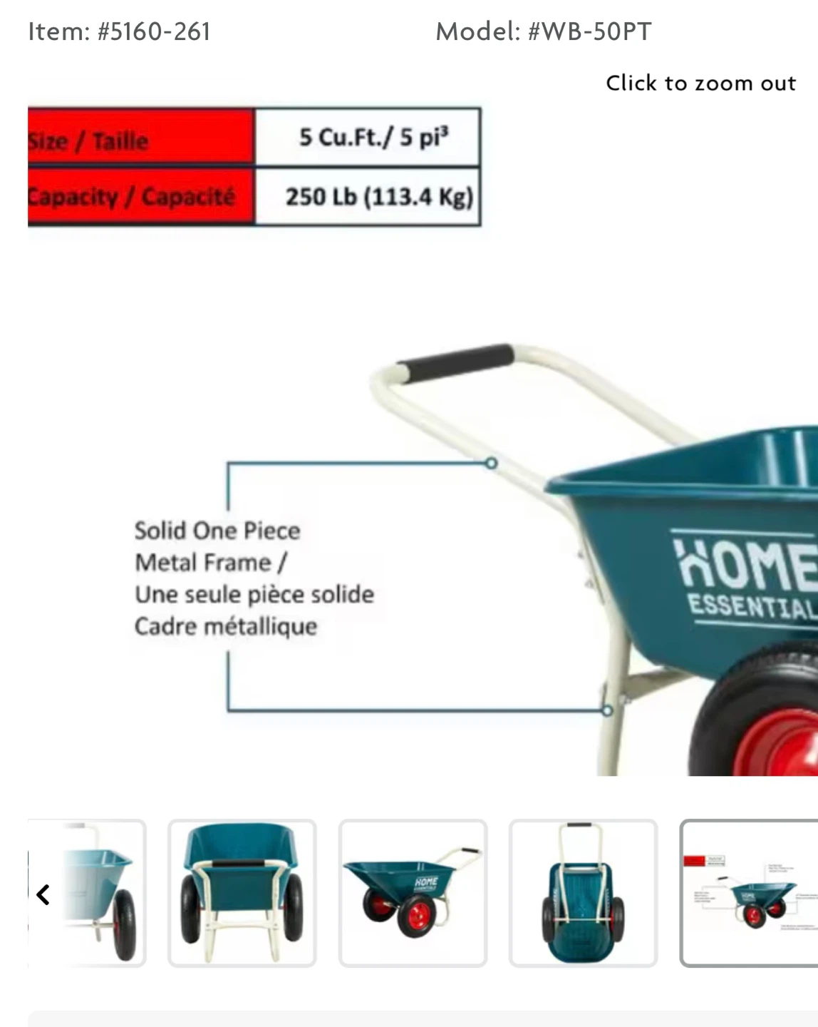 Home Essentials Poly Tray Wheelbarrow - photo 5